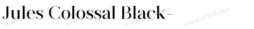 Jules Colossal Black字体转换